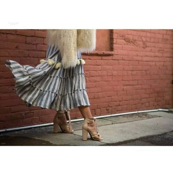 New $350 Misa Los Angeles Dasha Maxi Dress Blue Striped Size XS - Picture 14 of 14